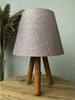 Evlight Üç Ayaklı Ahşap Abajur Gül Kurusu