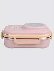 Uzspace VGN-8021-8091 Paslanmaz Çelik Yemek Kabı Lunch Box 600 ml Peach Pınk 1 Adet