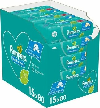 Prima Pampers Baby Yenidoğan Fresh Clean Islak Havlu 80X15 Adet (1200 Yaprak) - 1