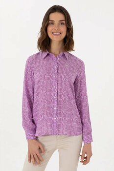 U.s. Polo Assn. Kadın Mor Gömlek Desenli 50306433-vr038 Mor 38
