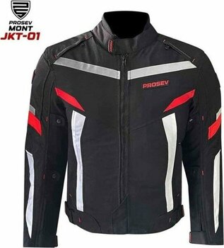 Prosev JKT01 Dört Mevsim Motosiklet Montu - L - Siyah - Kırmızı