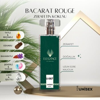 silver elegance vip perfume "baccarat Rouge 540" U-067 Eau De Parfum "unısex Kullanım