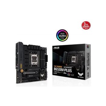 Asus Tuf Gaming B650M-Plus AMD B650 Soket AM5 DDR5 6400OCMHz mATX Gaming Oyuncu Anakart