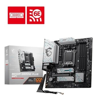 Msı B650m Gamıng Plus Wıfı-6E Ddr5 Hdmı Dp Pcıe 16X V4.0 Am5 Matx