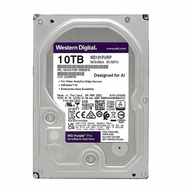 Western Digital WD101PURP 10 TB SATA 3 3.5" Harddisk