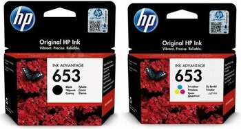 Hp 653 Renkli ve Siyah 2 Li Set Kartuş