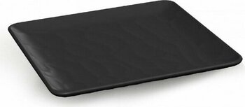 Tria Kırılmaz Rölyefli Kare Servis Tabak 12 Adet 26X26 cm - Siyah TR349B - 26 x 26 cm