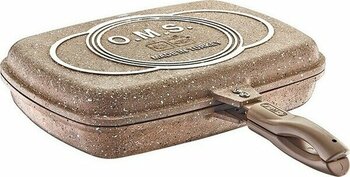 OMS 3215 Granit Çift Taraflı Tava 36 cm Kahverengi