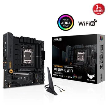 Asus TUF Gaming B650M-E WIFI 4xDDR5 2x M.2 HDMI DP Type-C Wi-Fi 6 Bluetooth v5.2 AM5 Soket Gaming Anakart