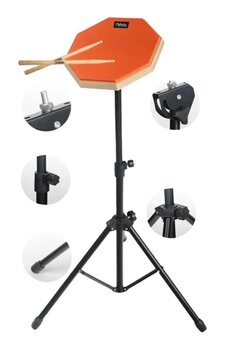 Midex Bateri Davul Çalışma Pedi Seti 8 İnç Drum Practice Pad
