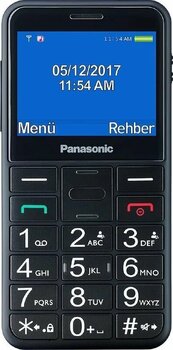Panasonic KX-TU155 EXBN 64 MB Siyah Tek SIM Tuşlu Cep Telefonu
