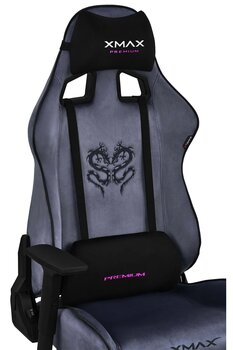 XMAX / Rio Plus Balerion Terletmez Kadife Kumaş Antrasit Gaming Oyuncu Koltuğu / 120 Kg Taşır