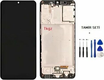 Tkgz Samsung Galaxy A31 SMA315 LCD Ekran Dokunmatik Çıtalı + Tamir Seti