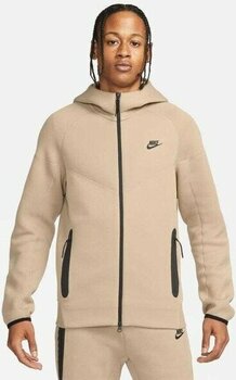 Nike Tech Fleece Full-Zip Hoodie Erkek Sweatshirt - Bej - L
