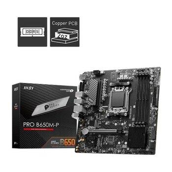 Msı Pro B650M-P Ddr5 7200MHZ 1xvga 1xhdmı 1xdp 2xm.2 USB 3.2 Matx Am5 ( Amd Am5 7000 Serili Işlemci Uyumlu)
