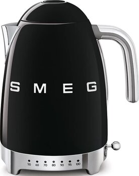 Smeg Klf04Bleu Retro Siyah Isı Ayarlı 2400 Watt 1.7 Litre Çelik Kettle