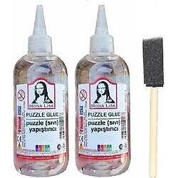 Monalisa Puzzle Yapıştırıcısı 250 ml 2 Adet ve Dağıtıcı Sünger Fırça 1 Adet
