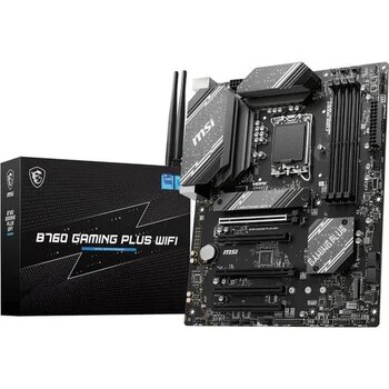 MSI B760M Gaming Plus Wifi Intel B760 LGA1700 DDR5 6800 Mhz OC HDMI-DP M.2 Wi-Fi RGB Matx Anakart