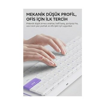 NKL61 60% Mekanik Klavye 61 Tuş Düşük Profil Kablolu Kompakt Gaming ve Ofis Klavyesi Kırmızı Linear Switch 22 Tuş Anti Ghosting Abs Keycaps (NKL61 ...