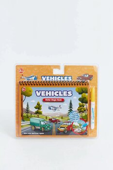Magic Water Sihirli Boyama Kitabı Water Magic Book Özel Sulu Kalem ile Vehicles Araçlar Taşıtlar