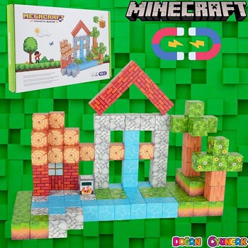 Minecraft Orman Temalı 119 Parça Manyetik Lego Minecraft Manyetik Lego Minecraft Lego Megacraft Lego