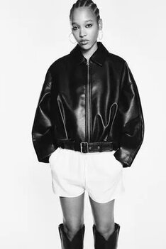 Pull & Bear Suni deri bomber ceket