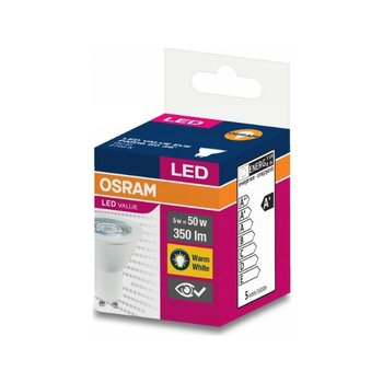 Osram Led Value 4.5W Sarı Işık GU10 Duy LED Ampul 2700K Renk Sıcaklığı 350 lm