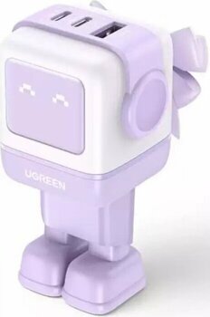 Ugreen Nexode Robot 65W Gan 3 Portlu Hızlı Şarj Adaptörü Mor