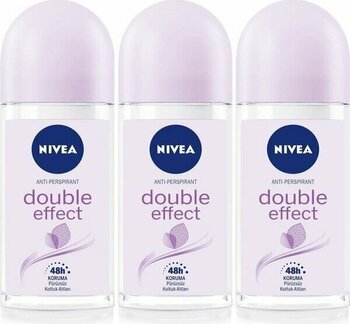 Nivea Kadın Roll-On Deodorant Double Effect 50ML, 48 Saat Koruma, X3 Adet - 50 ml