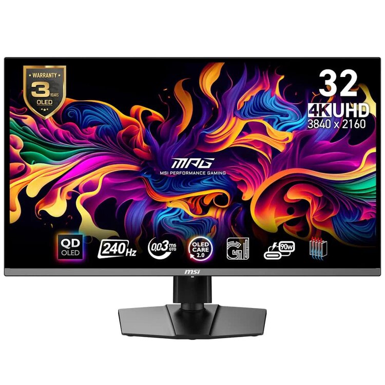 MSI MPG 321URX Siyah QD-OLED 16:09 Düz 240 Hz 3840x2160 Gaming Monitör
