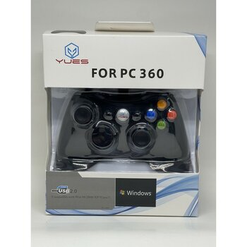 Yues Pc Gamepad Bilgisayar Oyun Kolu Pc Uyumlu Joystick Kablolu - Siyah