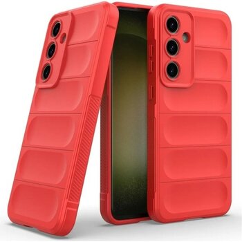 Samsung Galaxy S24 Fe Uyumlu Silikon Kılıf - Kamera Korumalı Esnek Yeni Nesil Airbag Kapak - Kırmızı