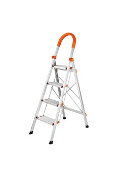 Asil Alüminyum Katlanır Merdiven 4 Basamak | 150 Kg | Hafif Çok Amaçlı Lüks Ev Tipi Merdiven