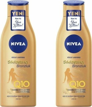 NIVEA 200 ml 2 Adet Q10 Sıkılaştırıcı Bronzluk Vücut Losyonu