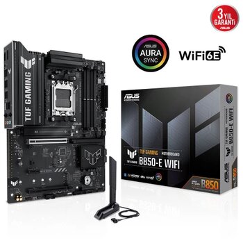 Asus  Tuf Gamıng B850-E Wıfı, 4Xddr5, 3X M.2, Hdmı, Dp, Type-C, Wi-Fi 6E, Bluetooth V5.3, Am5 Soket Gamıng Anakart