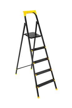 AYYILDIZ Moonstar Ev Tipi Merdiven 4+1 Basamak Katlanır Şık Merdiven Siyah Profil