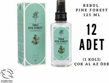 Rebul Pine Forest - Çam Ormanı Edc 125ml Sprey Pet Şişeli Kolonya 12 Adet (1 Koli)