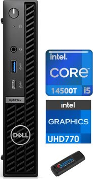 Dell Pc Optıplex 7020MFF Intel Core I5-14500T 8gb Ddr5 2tb SSD Ubuntu Mini Masaüstü Bilgisayar N007O7020MFF04 + Zetta USB Bellek