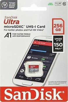 SanDisk Ultra SDSQUAC-256G-GN6MN Class 10 UHS-I U1 A1 256 GB Micro SD Kart
