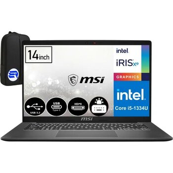 MSI Modern 14 F13MG-429XTR Intel Core I5-1334U 16GB Ram 512GB SSD Iris Xe Graphics 14" Full Hd WIN11 Pro + Elektropasaj Çanta - 512 GB - 16 GB