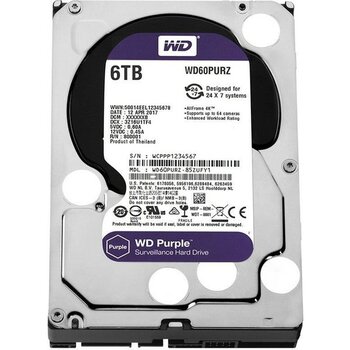 Ayt Western Digital WD60PURZ 6 Tb Sata6 64MB 7-24 Purple Harddisk - 1