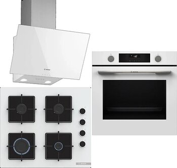 Bosch Beyaz 3 Lü Ankastre Set 343 ( HUA736EV0T - POP6C2P30O - DWK63PJ20T ) - Buhar Destekli