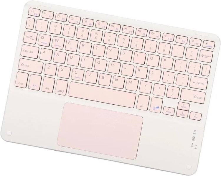 Technopc Ultrapad Ruby L10 Pembe Kablosuz Bluetooth Touchpad'li Klavye