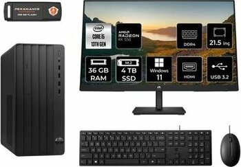Hp Pro Tower 290 G9 Mw9esd285 İ5 13500 36Gb Ram 4Tb Ssd Rx550 4Gb 21.5" W11p Masaüstü Pc
