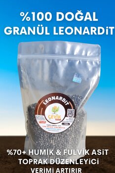 ÇEVİK TARIM Leonardit 1 KG Granül – %70+ Hümik Fulvik Asit – Organik Toprak Düzenleyici, Verim Artırıcı