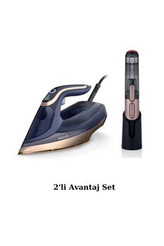 Philips Azur 8000 Serisi Buharlı Ütü DST8050/20 - Arnica Sofa Rose Dikey Şarjlı Süpürge 2'li Avantaj Set
