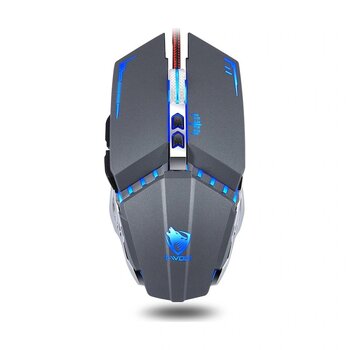 T-wolf V7 Macro Programing Kablolu Rgb Optik Oyuncu Mouse Gümüş
