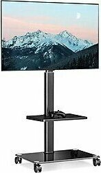 Tekerlekli Mobil Tv Standı 32-60 İnç Ekranlar için Döner ve Yükseklik Ayarlı Sehpa