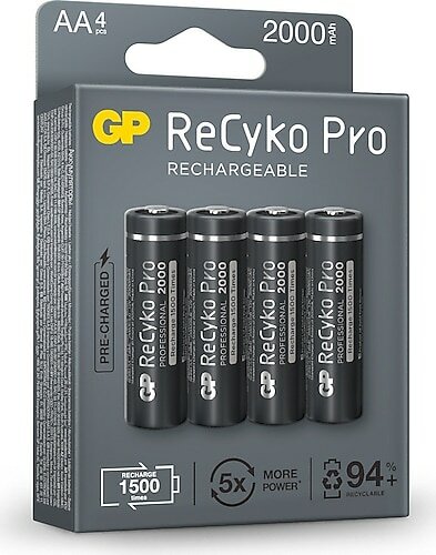 GP Recyko Pro 2000 mAh 4'lü Şarjlı AA Kalem Pil