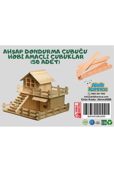 Akıllı Karınca 50 Adet Doğal Ahşap Çubuklar Ahşap Dondurma Çubuğu Ahşap Hobi Amaçlı Çubuklar